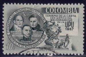 Colombia, 1957, UPU Congress - Ottawa, 10c, sc#2201, used
