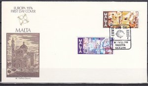 Malta, Scott cat. 512-513. Europa-Lace Making issue. First day cover. ^
