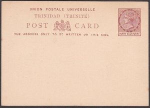 TRINIDAD QV 1½d postcard fine unused........................................x406