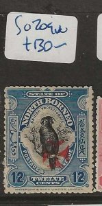 NORTH BORNEO 12C BIRD   RED CROSS SG 209   VFU  P0920H