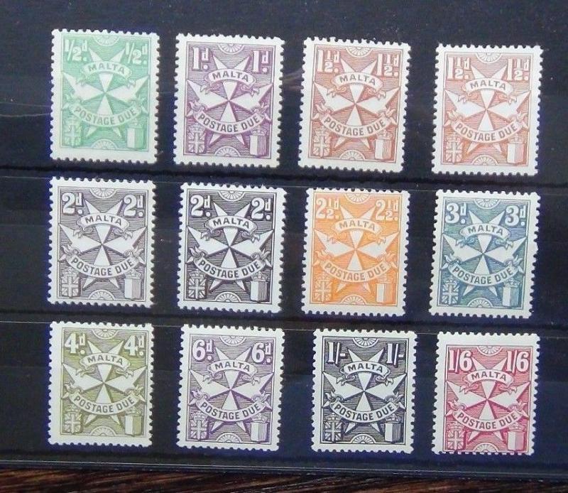 Malta 1967 - 1970 Postage Due set complete to 1/6 MM SGD32 - SGD41