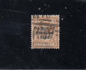 IRELAND # 51 VF-USED  5p KING GEORGE V / GAELIC OVERPRINT CAT VALUE $10