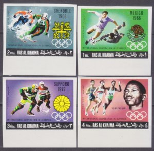 1969 Ras Al Khaimah 312-315b 1968 Olympic Games in Mexiko 11,00 €