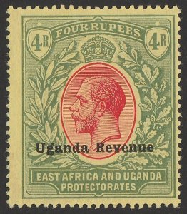 UGANDA 1912 'Uganda Revenue' on KGV 4R, wmk mult crown. MNH **. Very rare mint.