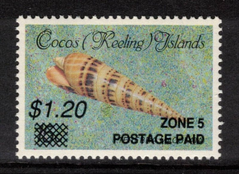 COCOS (KEELING) ISLANDS 1991 $1.20 on 15c Provisional Surcharge; Scott 233; MNH