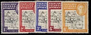 Falkland - Dependencies Gvi Sg G2a-G6a 1946 Missing In 80th Parallel Group M-