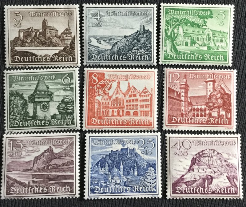 Germany *MH* #B160-168 (9) Singles SCV $11.20