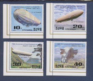 NORTH KOREA - Scott 2764-2767 - MNH -  zeppelin - 1988