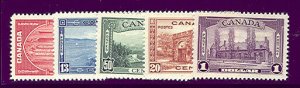 CANADA #241-5 Mint Hinged, Scott $162.00