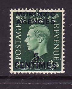 Great Britain Morocco Agencies-Sc#440-unused hinged 5c on 1/2p deep green set-