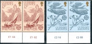 Great Britain - Guernsey  #222-223  Mint NH CV $1.60