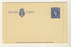 GB - KGV - 2-1/2d letter card LCP16b (2-1/2d at back, gummed on back half)