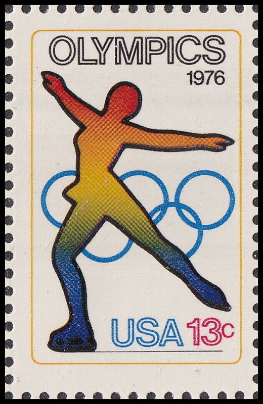 US 1698 Olympic Games Skating 13c single MNH 1976
