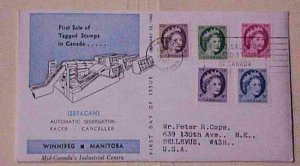 CANADA FDC TAGGED 1962 SET CACHET