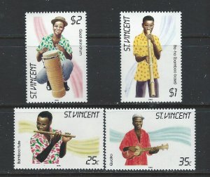 St. Vincent MNH 845-8 Traditional Instruments