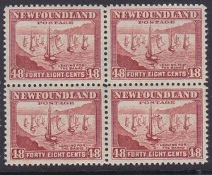 NEWFOUNDLAND 1941-44 48c SG289 block of 4 well centred MNH..................W739
