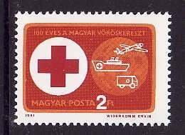 Hungary-Sc#2694-unused NH set-Red Cross-1981-