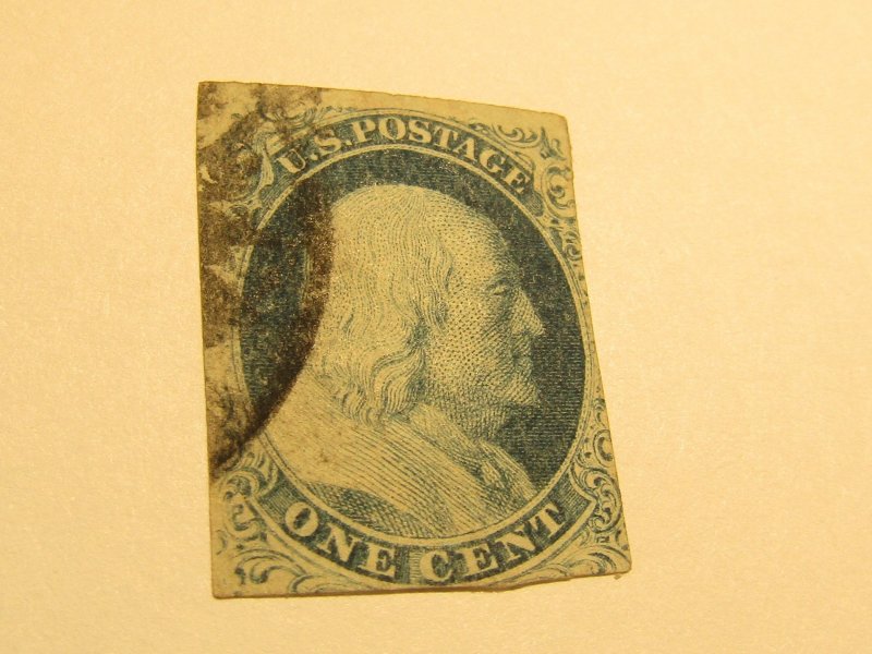 US Stamps, Scott #7 Used,Type II 1851, SCV $110.00, w/Richard Doporto Certificat