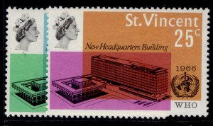 ST. VINCENT QEII SG252-253, 1966 WHO headquarters set, NH MINT.
