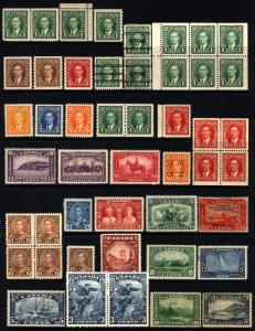 Canada #155-#240 1928-1937 Mostly Mint & MNH King George V & VI Era 32 Items