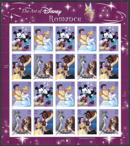 United States #4025-4028 39¢ The Art of Disney (2006).  Mini-sheet of 20. MNH