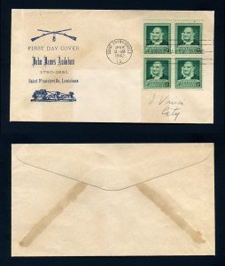 # 874 block of 4 First Day Cover with Elrie Robinson cachet - 4-8-1940