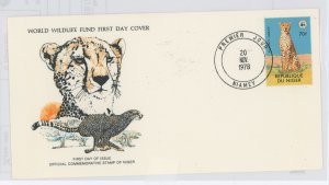 Niger 449 1978 WWF, Cheetah, FDC U/A WWF FDC