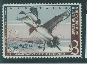 88621 -  USA - STAMPS: SCOTT # RW29  Migratory Bird Hunting Stamp MINT MLH 1962