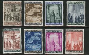 Vatican Scott 132-9 MH* stamp set 