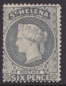 Sc# 7 British St Helena 1889 QV Queen Victoria 6p issue MMHH CV $42.50 Stk #5