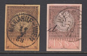 Austria, Bft 354 + shade used. 1888 5kr General Duty revenue stamped paper,