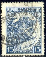 Bull, Cattle Breeding, Argentina stamp SC#434 Used