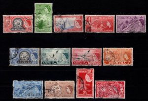 Bermuda 1953-62 Elizabeth Definitive Part Set (excl. 1/2d, 41/2d, 9d, 10s, £...