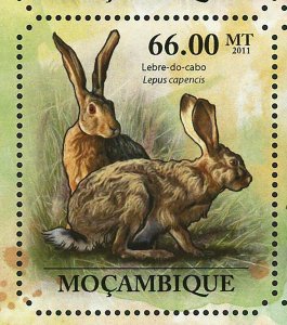 Hares Stamp Lepus Saxatilis Lepus Capensis Wild Animal S/S MNH #4938-4943