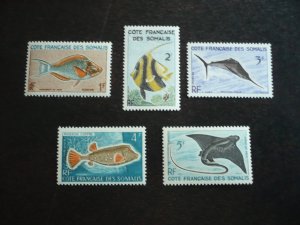 Stamps - Somali Coast - Scott# 275-279 - Mint Hinged Part Set of 5 Stamps