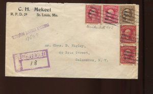 320 & 320A & 344  Brinkerhoff Type II Perfs & 395 Coil on 1912 Registered Cover
