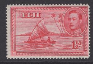 FIJI SG252b 1942 1½d CARMINE p14 MTD MINT