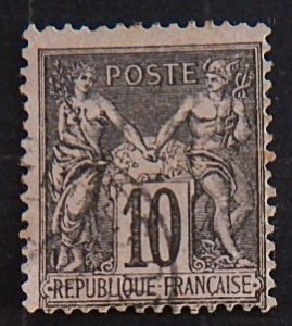 France, 10c, SC #91bA15, (2150-Т)