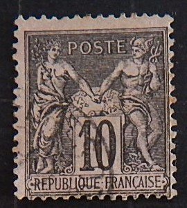 France, 10c, SC #91bA15, (2150-Т)