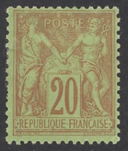 France Sc# 98 MH Type II 1879-1890 20c Peace & Commerce