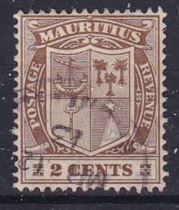 Mauritius 138 USED 1910 2c brn KEVII Definitive