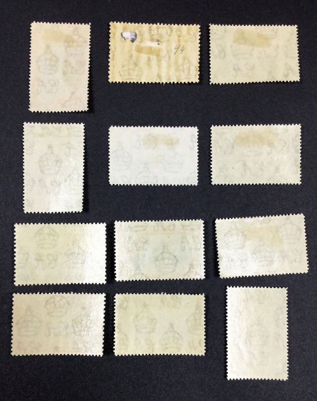MOMEN: ST LUCIA SG #113-124 1936 MINT OG H/3NH(6d,1sh,5sh) £100+ LOT #68057*