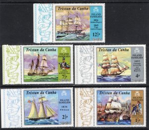 Thematic stamps TRISTAN DA CUNHA 1971 ISLAND FAMILIES 153/7 mint