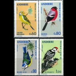 ANDORRA FR. 1973 - Scott# 228-31 Birds Set of 4 LH