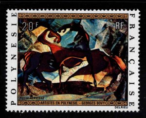 French Polynesia Scott C89 MH*  airmail  Art stamp