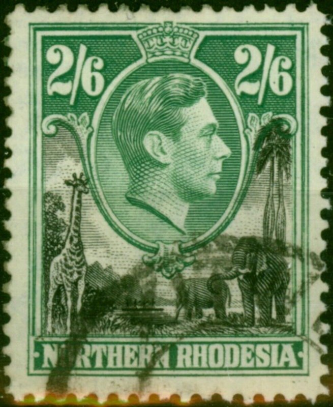 Northern Rhodesia 1938 2s6d Black & Green SG41 Fine Used 