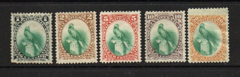 Guatemala - Sc# 21 - 25 MH (rem/ tone spots on gum)    -    Lot 0722382