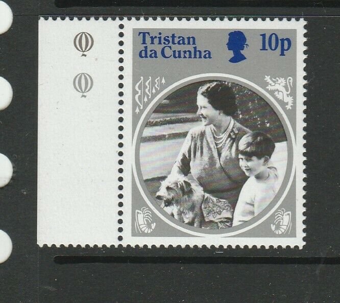 Tristan Da Cunha 1985 Queen Mother, 10p, WMK INVERTED, UM/MNH Marginal SG 390w