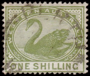 Western Australia Scott 68, Perf. 14 (1890) Used F-VF, CV $7.50 M