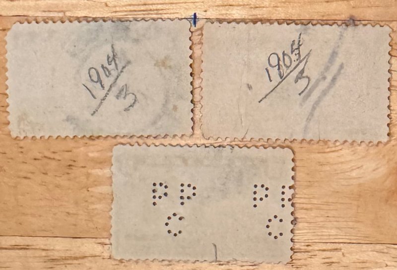 US Scott E12 used 1 w/perfin cancel PP/C & 2 other interesting cancels